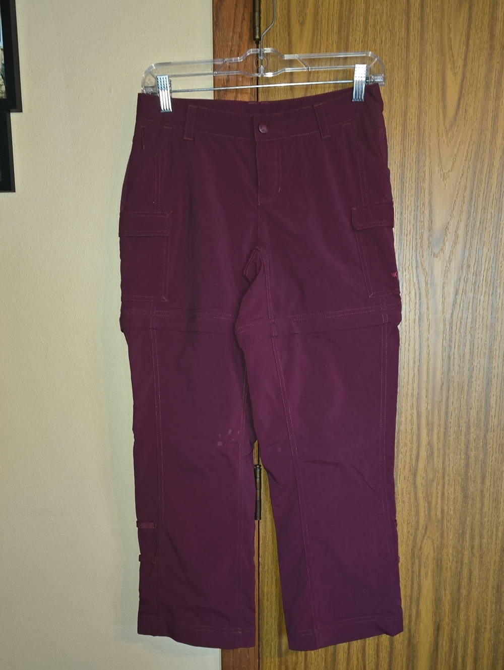 The North Face Women's Maroon Cargo Convertible Pants